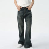 Hearujoy Summer Men's Flared jeans American style Retro Washed Water ripple design Fashion Trend Denim Pants 9C5603